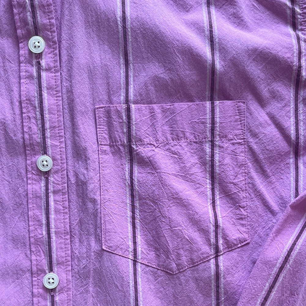 Madewell Signature Poplin Oversized Boyshirt in Stripe Pink Striped Shirt - Picture 5 of 10